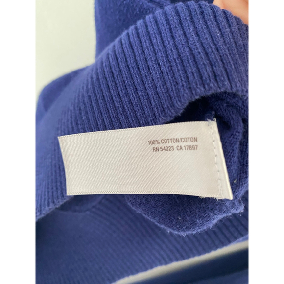 Old Navy Button Up Cardigan Deep Blue V Neck Cotton M Classic Preppy Academia - Picture 7 of 9